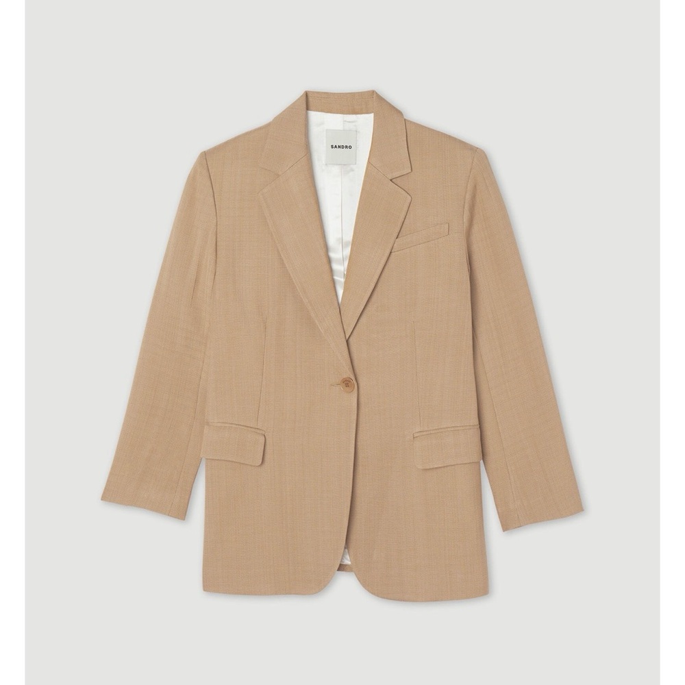 NWOT Sandro Paris Women's Beige Blazer and Trousers